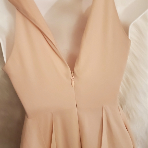 BEBE Blush Pink Halter Flare Dress -  Size XXS, 00 - Picture 3 of 7